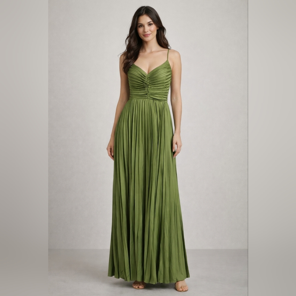 Petal & Pup Olive Green Maxi Dress size 0